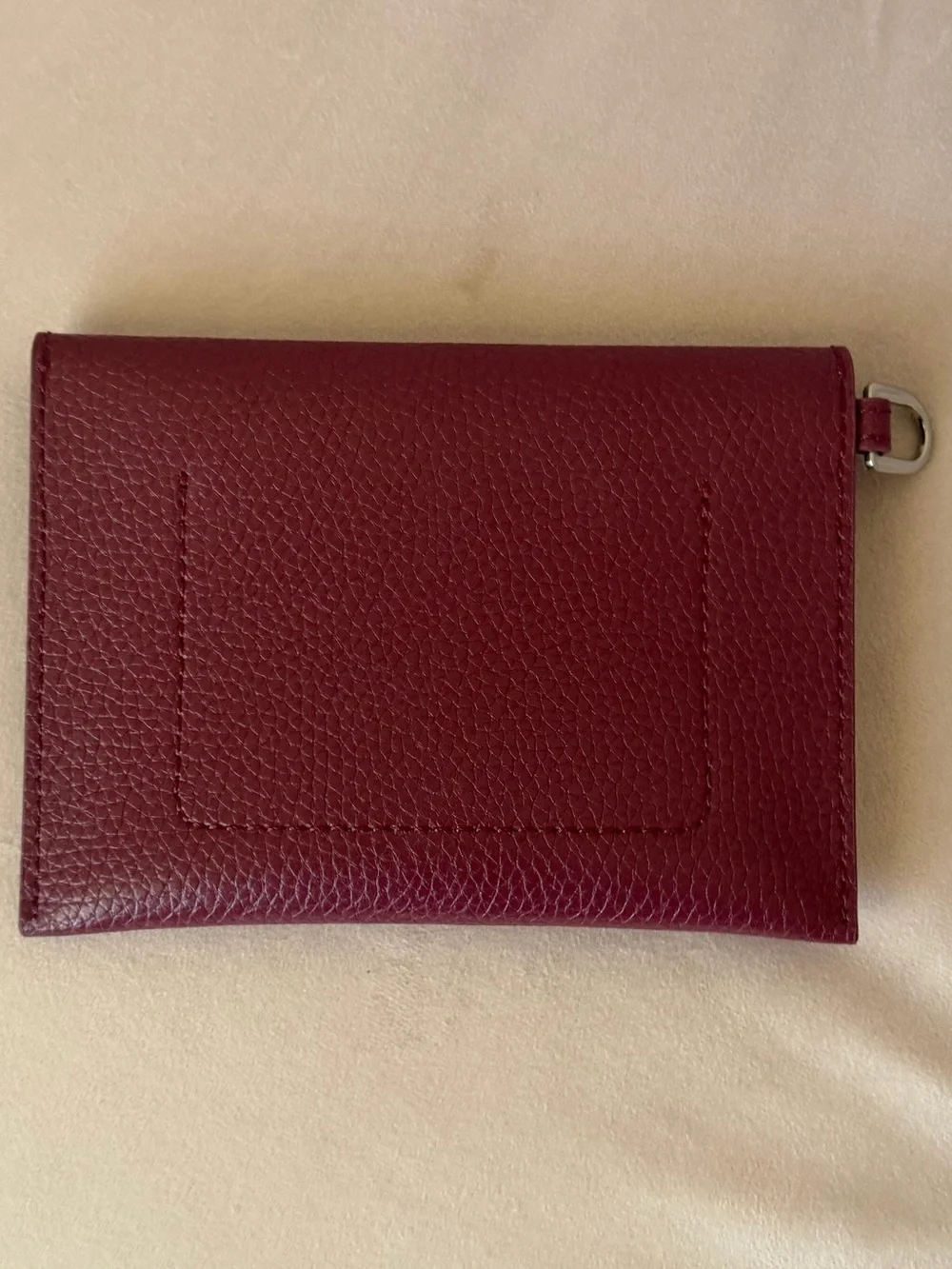 HOBO International Burgundy Pebble Leather Pouch